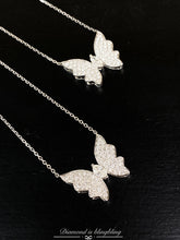 Load image into Gallery viewer, LUOWEND 18K White Gold Natural Diamond Necklace for Women