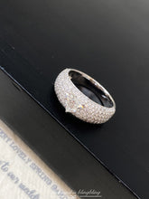 Load image into Gallery viewer, LUOWEND 18K White Gold Natural Diamond Ring for Women