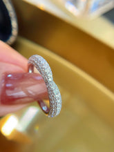 Load image into Gallery viewer, LUOWEND 18K White/Yellow Gold Fine Jewelry Real Natural Diamond Ring for Women