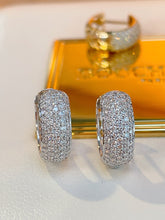 Load image into Gallery viewer, LUOWEND 18K White/Yellow Gold Fine Jewelry Real Natural Diamond Earrings for Women