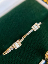 Load image into Gallery viewer, LUOWEND 18K White/Yellow Gold Fine Jewelry Real Natural Diamond Earrings for Women