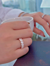 Load image into Gallery viewer, LUOWEND 18K Rose Gold Fine Jewelry Real Natural Diamond Ring for Women