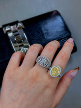 Load image into Gallery viewer, LUOWEND 18K White Gold Fine Jewelry Real Natural Diamond Ring for Women
