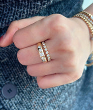 Load image into Gallery viewer, LUOWEND 18K Yellow Gold Fine Jewelry Real Natural Diamond Ring for Women
