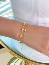 Load image into Gallery viewer, LUOWEND 18K Yellow Gold Fine Jewelry Real Natural Diamond Bracelet for Women