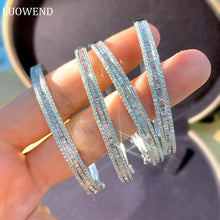 Load image into Gallery viewer, LUOWEND 18K White Gold Real Natural Diamond Bracelet for Women