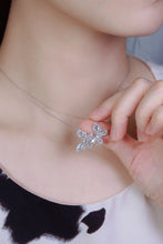 Load image into Gallery viewer, LUOWEND 18K White Gold Real Natural Diamond Pendant Necklace for Women