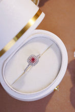 Load image into Gallery viewer, LUOWEND 18K White Gold Natural Pink Diamond Ring for Women