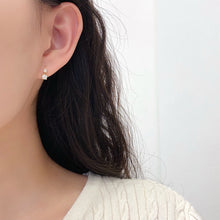 Load image into Gallery viewer, LUOWEND 18K White/Yellow/Rose Gold Natural Diamond Earrings for Women