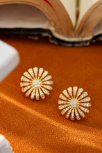 Load image into Gallery viewer, LUOWEND 18K Yellow Gold Real Natural Diamond Stud Earrings for Women