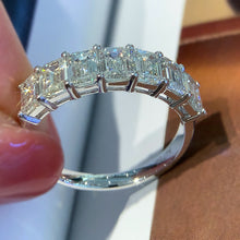 Load image into Gallery viewer, LUOWEND 18K White Gold Real Natural Diamond Ring for Women
