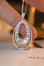 Load image into Gallery viewer, LUOWEND 18K White Gold Natural Diamond Necklace for Women