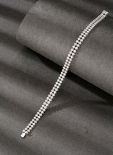 Load image into Gallery viewer, LUOWEND 18K White Gold Real Natural Diamond Bracelet for Women