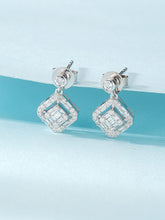 Load image into Gallery viewer, LUOWEND 18K White or Rose Gold Real Natural Diamond Drop Earrings for Women