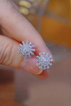 Load image into Gallery viewer, LUOWEND 18K White Gold Natural Diamond Stud Earrings for Women