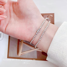 Load image into Gallery viewer, LUOWEND 18K White Gold Real Natural Diamond Bracelet for Women