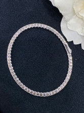 Load image into Gallery viewer, LUOWEND 18K White Gold Real Natural Diamond Bracelet for Women