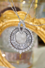 Load image into Gallery viewer, LUOWEND 18K White and Yellow Gold Real Natural Diamond Pendant Necklace for Women