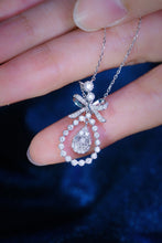 Load image into Gallery viewer, LUOWEND 18K White Gold Real Natural Diamond Pendant Necklace for Women