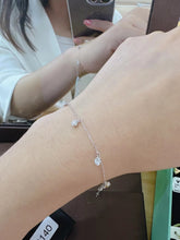 Load image into Gallery viewer, LUOWEND 18K White Gold Real Natural Diamond Bracelet for Women