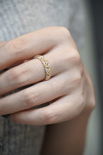 Load image into Gallery viewer, LUOWEND 18K Yellow Gold Real Natural Diamond Ring for Women