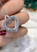 Load image into Gallery viewer, LUOWEND 18K White and Yellow Gold Real Natural Diamond Pendant Necklace for Women