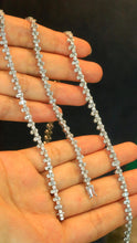 Load image into Gallery viewer, LUOWEND 18K White Gold Real Natural Diamond Necklace for Women