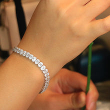 Load image into Gallery viewer, LUOWEND 18K White Gold Natural Diamond Bracelet for Women