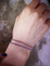 Load image into Gallery viewer, LUOWEND 18K White Gold Real Natural Ruby or Sapphire Bracelet for Women