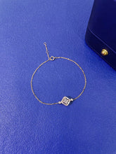 Load image into Gallery viewer, LUOWEND 18K White or Rose Gold Real Natural Diamond Bracelet for Women