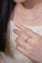 Load image into Gallery viewer, LUOWEND 18K White Gold Real Natural Diamond Ring for Women