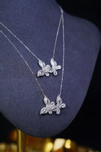 Load image into Gallery viewer, LUOWEND 18K White Gold Real Natural Diamond Pendant Necklace for Women