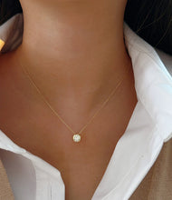 Load image into Gallery viewer, LUOWEND 18K Yellow Gold Natural Diamond Necklace for Women