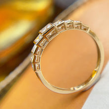 Load image into Gallery viewer, LUOWEND 18K Yellow Gold Fine Jewelry Real Natural Diamond Ring for Women