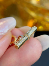 Load image into Gallery viewer, LUOWEND 18K White/Yellow Gold Fine Jewelry Real Natural Diamond Pendant for Women
