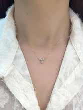 Load image into Gallery viewer, LUOWEND 18K Yellow Gold Natural Diamond Necklace for Women