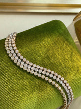 Load image into Gallery viewer, LUOWEND 18K White/Yellow/Rose Gold Classic Design Real Natural Diamond Bracelet for Women
