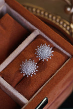 Load image into Gallery viewer, LUOWEND 18K White Gold Natural Diamond Earrings for Women