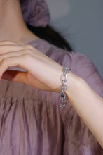 Load image into Gallery viewer, LUOWEND 18K White Gold Real Natural Diamond Bracelet for Women