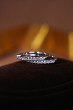 Load image into Gallery viewer, LUOWEND 18K White Gold Real Natural Diamond Ring for Women