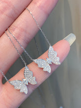 Load image into Gallery viewer, LUOWEND 18K White Gold Natural Diamond Necklace for Women