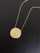 Load image into Gallery viewer, LUOWEND 18k Yellow Gold Natural Diamond Necklace for Women