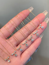 Load image into Gallery viewer, LUOWEND 18K Yellow Gold Natural Diamond Necklace for Women