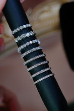 Load image into Gallery viewer, LUOWEND 18K White Gold Real Natural Diamond Ring for Women