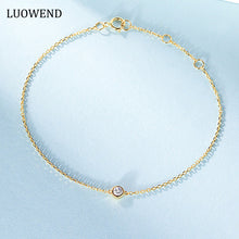 Load image into Gallery viewer, LUOWEND 18K Gold Real Natural Diamond Bracelet for Women