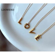 Load image into Gallery viewer, LUOWEND 18K Yellow Gold Necklace for Women