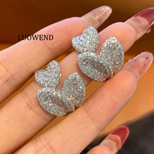 Load image into Gallery viewer, LUOWEND 18K White Gold Natural Diamond Ring for Women