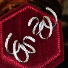 Load image into Gallery viewer, LUOWEND 18K White Gold Real Natural Diamond Stud Earrings for Women