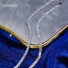 Load image into Gallery viewer, LUOWEND 18K White Gold Real Natural Diamond Bracelet for Women