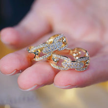 Load image into Gallery viewer, LUOWEND 18K Yellow Gold Real Natural Diamond Ring for Women
